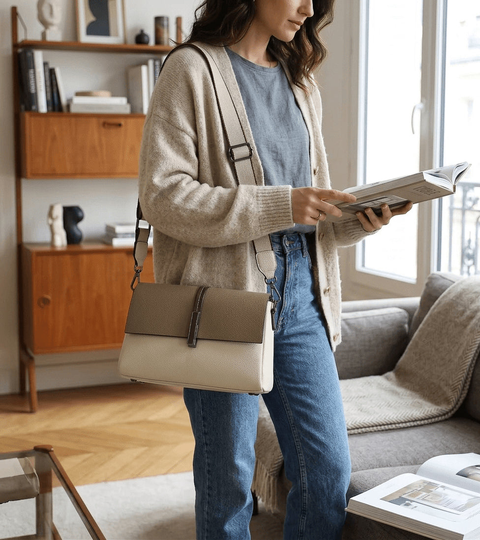 Sac bicolore en cuir Paris №4