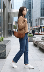 Sac croissant en cuir suédé Washington № 2