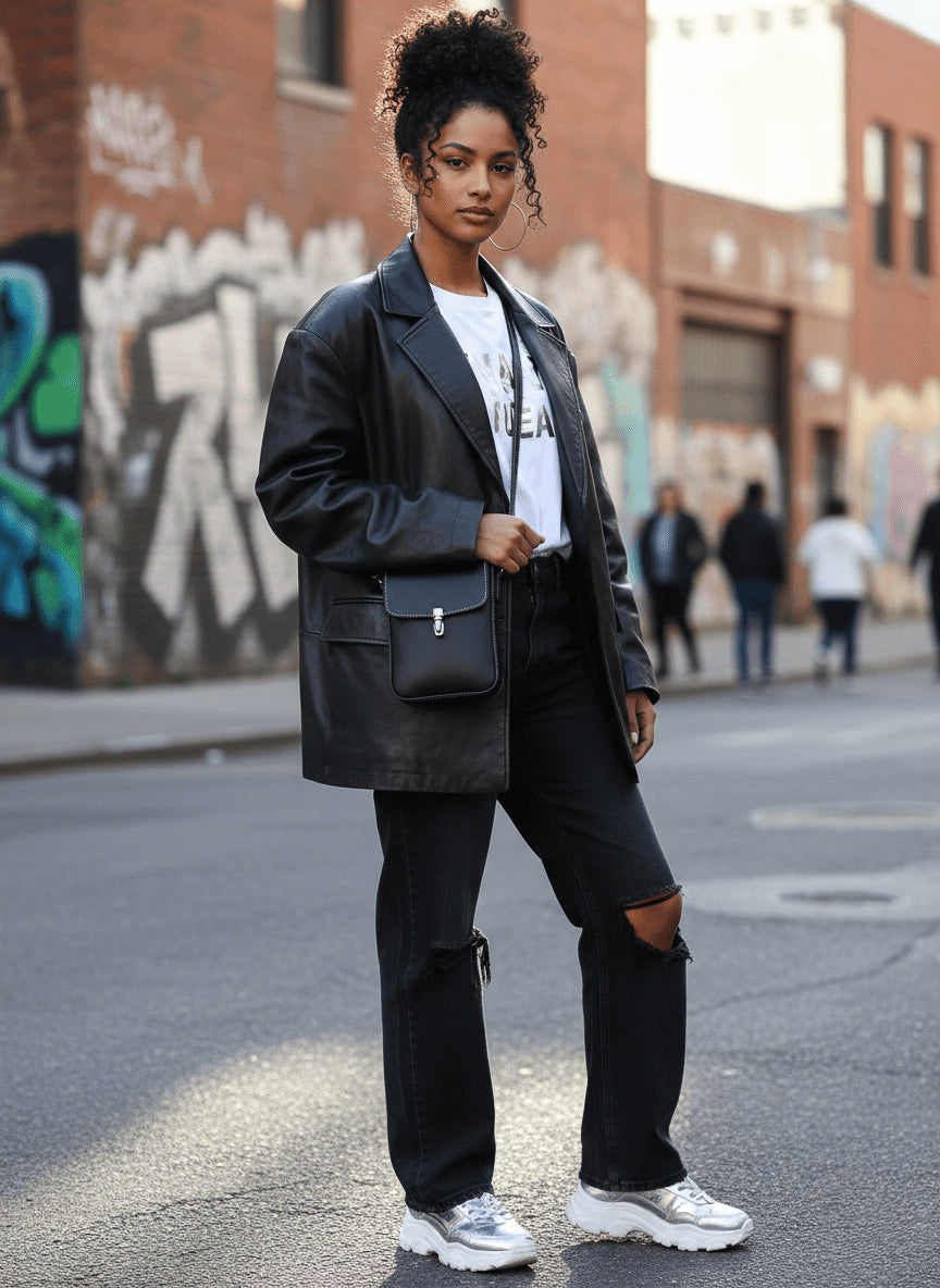 Sac de téléphone en cuir Londres № 5