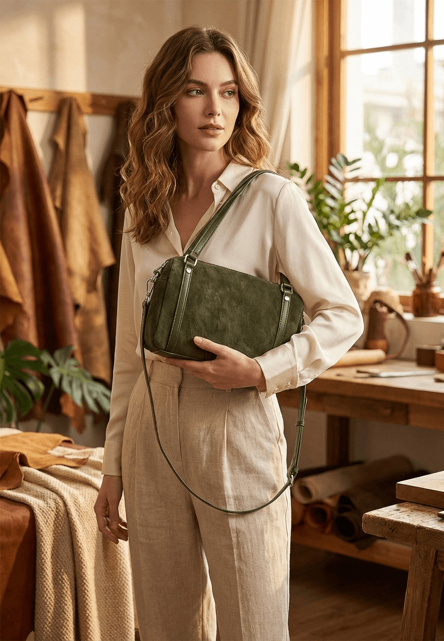 Sac en cuir suédé Athènes № 2