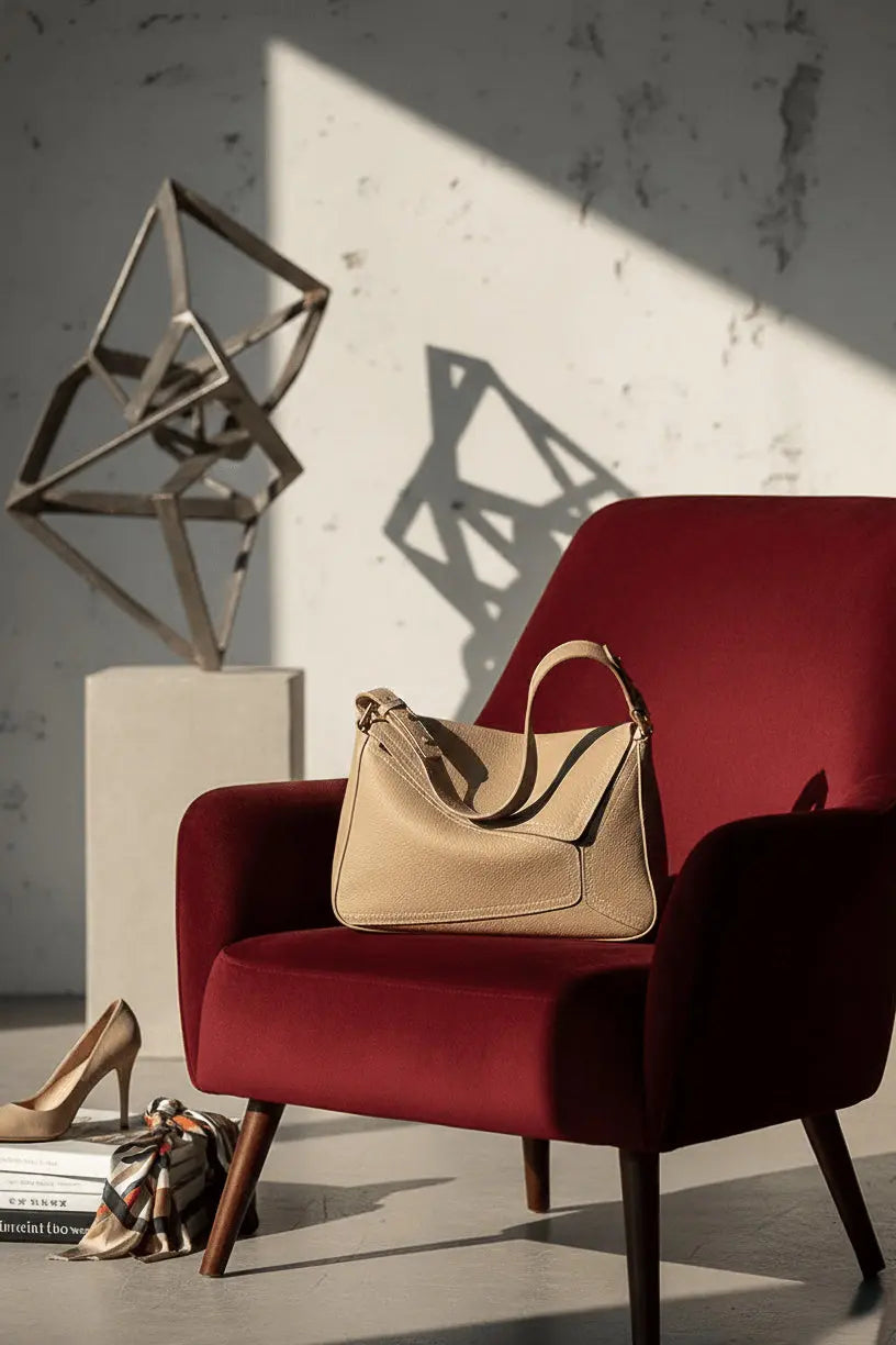 Sac d'épaule en cuir design Éloria™