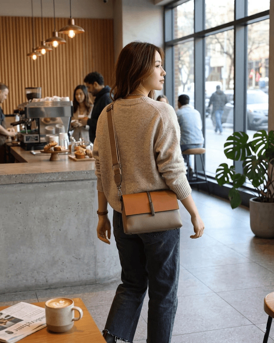 Sac bicolore en cuir Paris №4