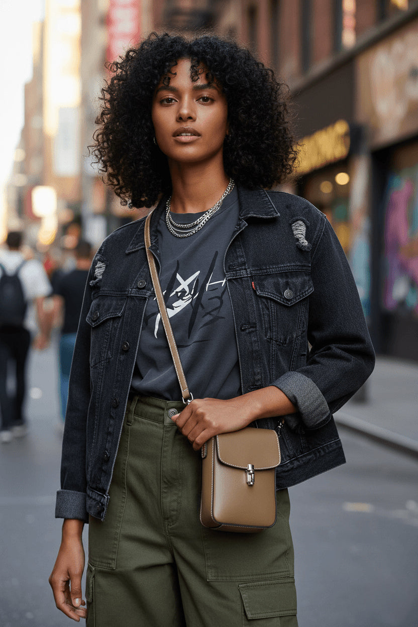 Sac de téléphone en cuir Londres № 5